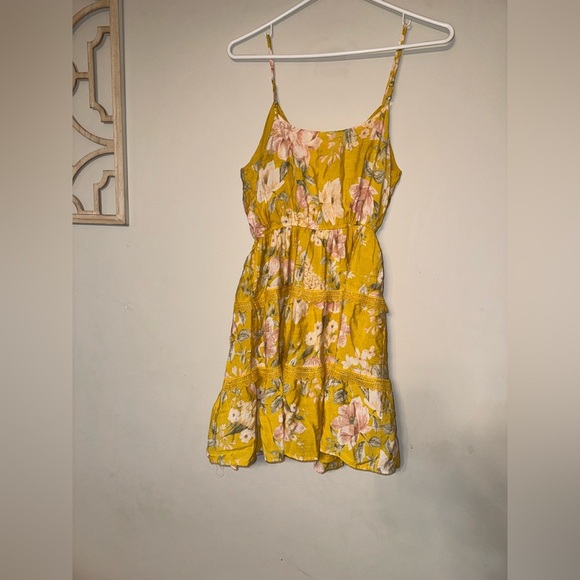 2/$20 Blu Pepper Yellow Floral Print Dress - Picture 7 of 7